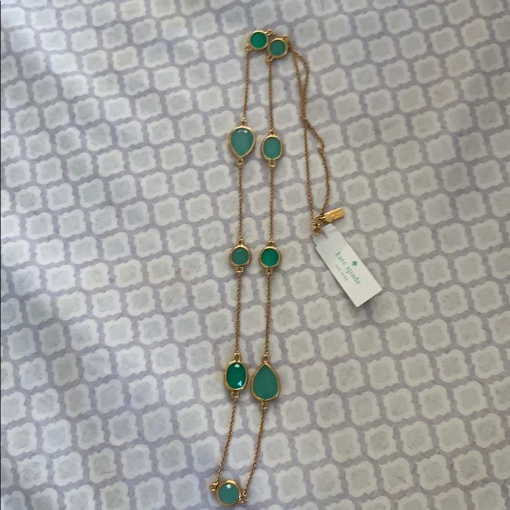 Kate spade gold and green necklace ♠️